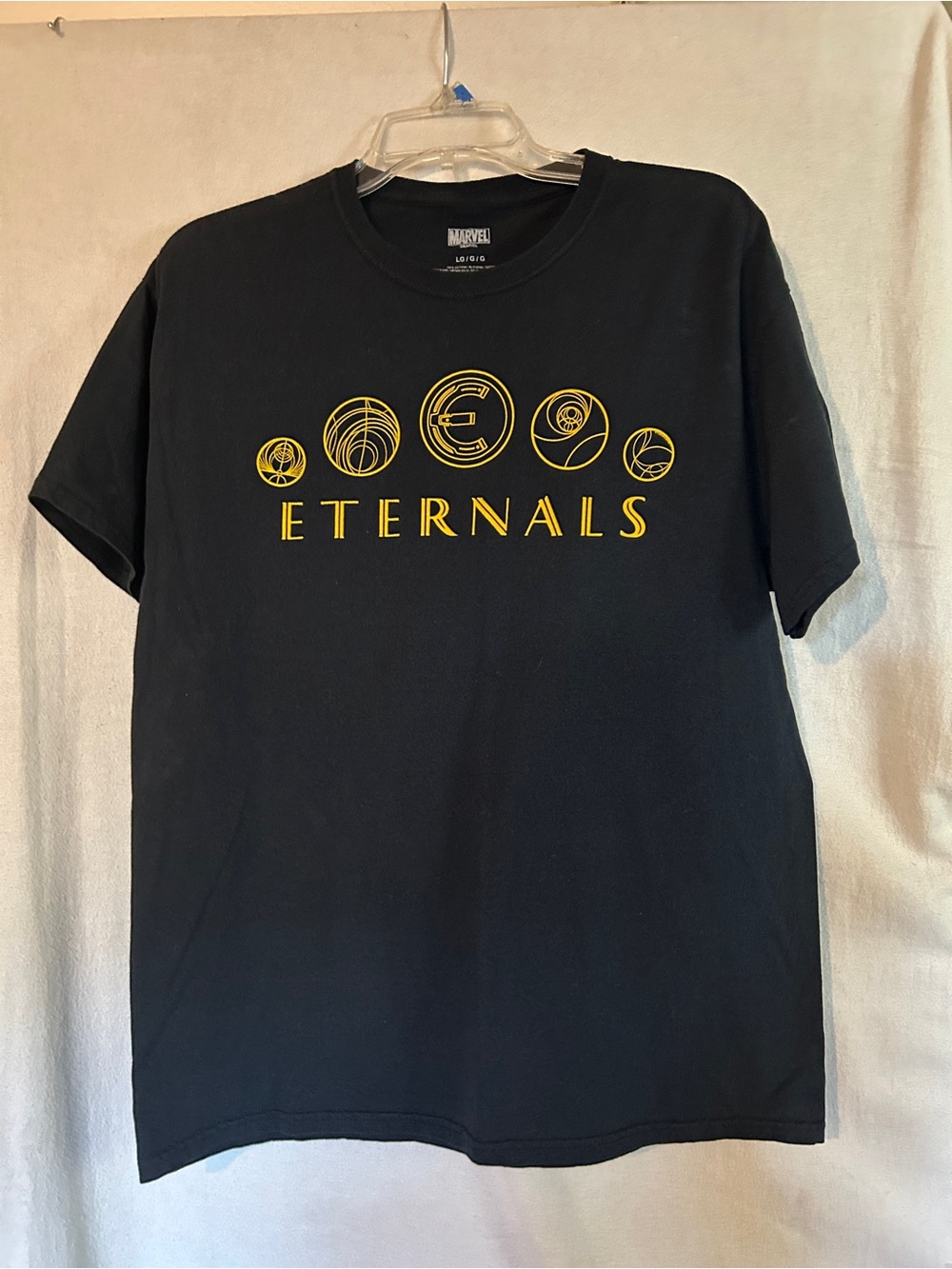 Marvel Eternals Graphic Tee with Black with Yellow Logo